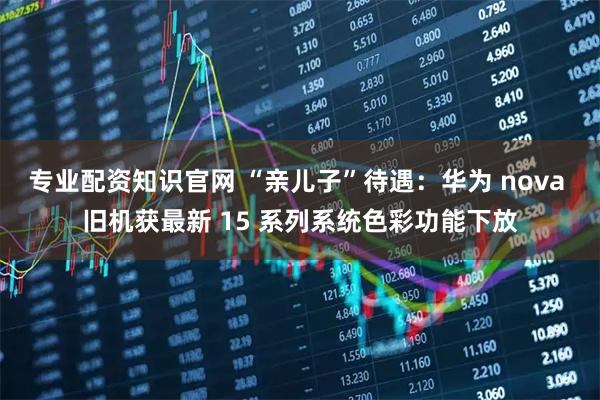 专业配资知识官网 “亲儿子”待遇：华为 nova 旧机获最新 15 系列系统色彩功能下放